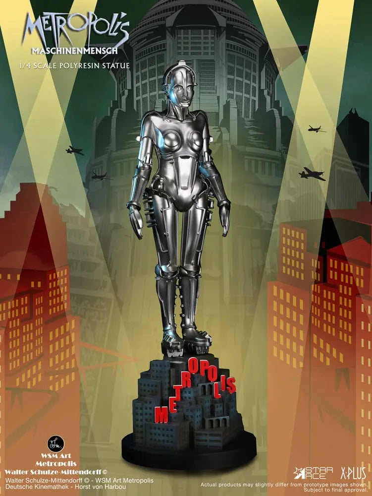 Metropolis Statue 1/4 Maschinenmensch Silver 40 cm - Smalltinytoystore
