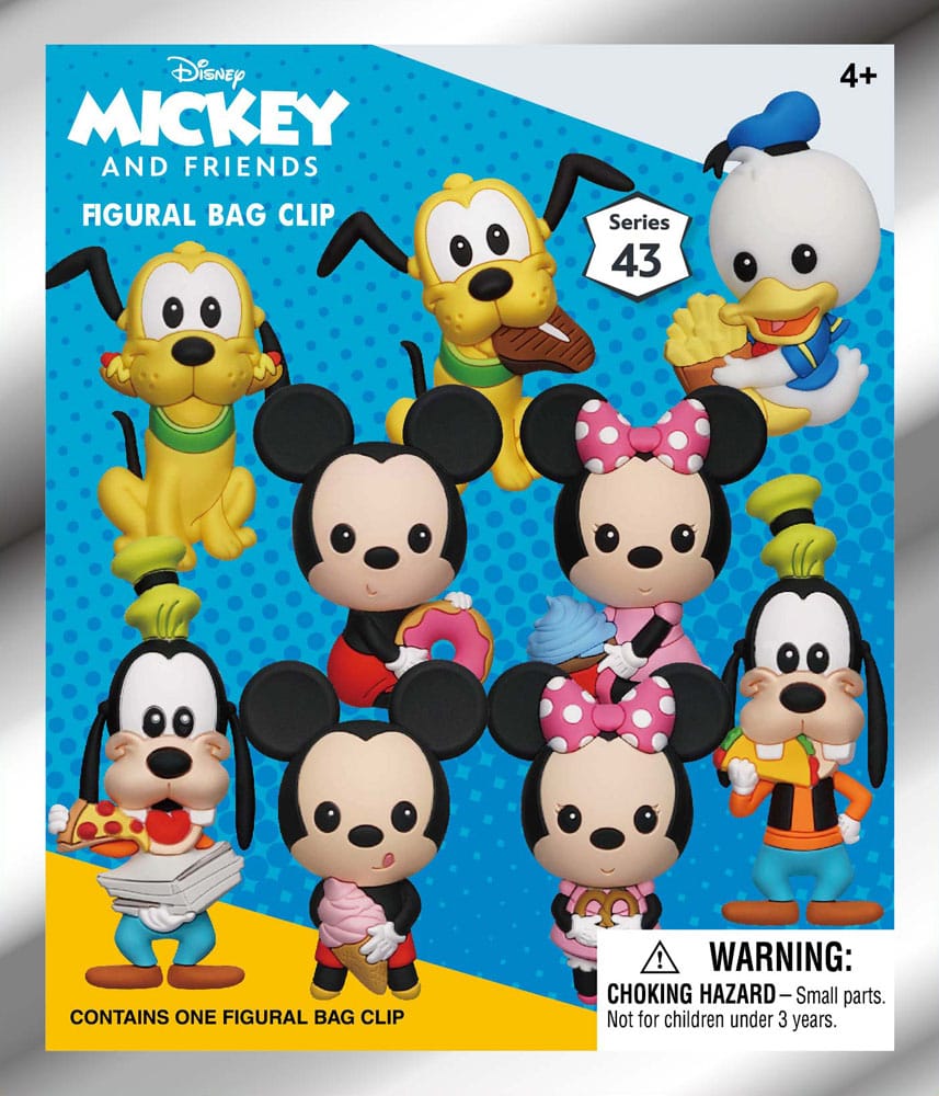 Mickey & Friends 3D PVC-Taschenanhänger Mickey & Friends with Food Series 43 Display (24) - Smalltinytoystore
