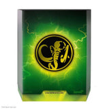 Mighty Morphin Power Rangers Ultimates Black Ranger Verpackung, grün-gelbes Mammut-Logo, Smalltinytoystore