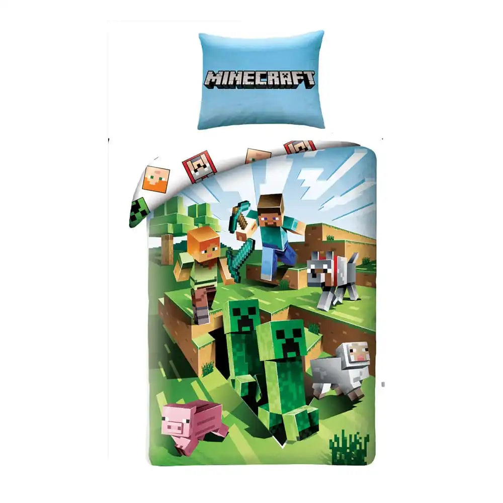Minecraft Bettwäsche Ver. 1 140 x 200 cm / 70 x 90 cm - Smalltinytoystore