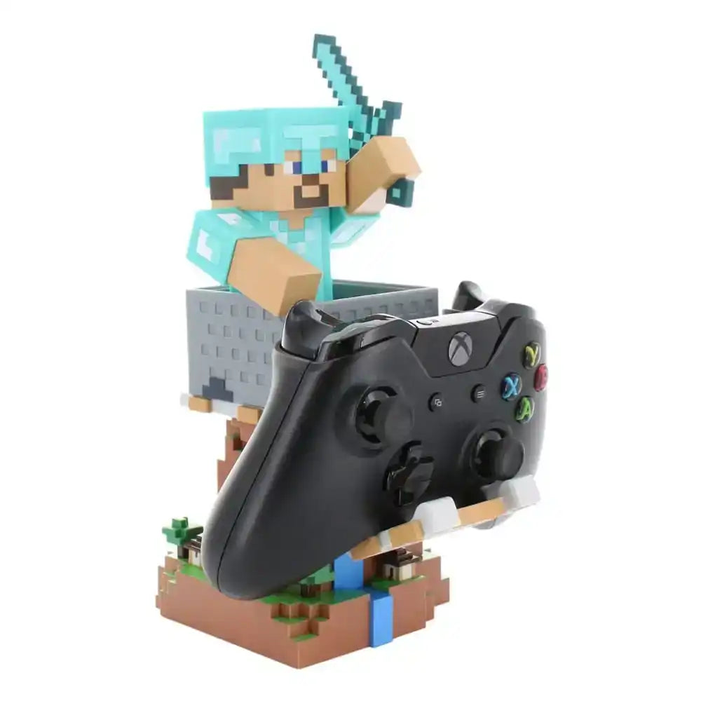 Minecraft Cable Guys Lade-Halter Steve in Diamond Armour 22cm - Smalltinytoystore