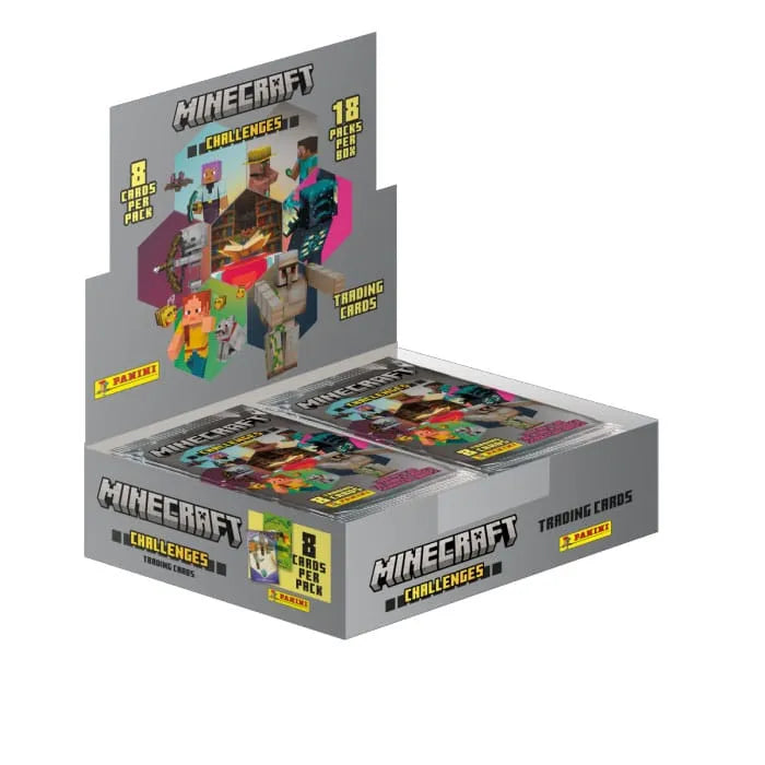 Minecraft - Challenges Trading Cards Flow Packs Display (18) - Smalltinytoystore