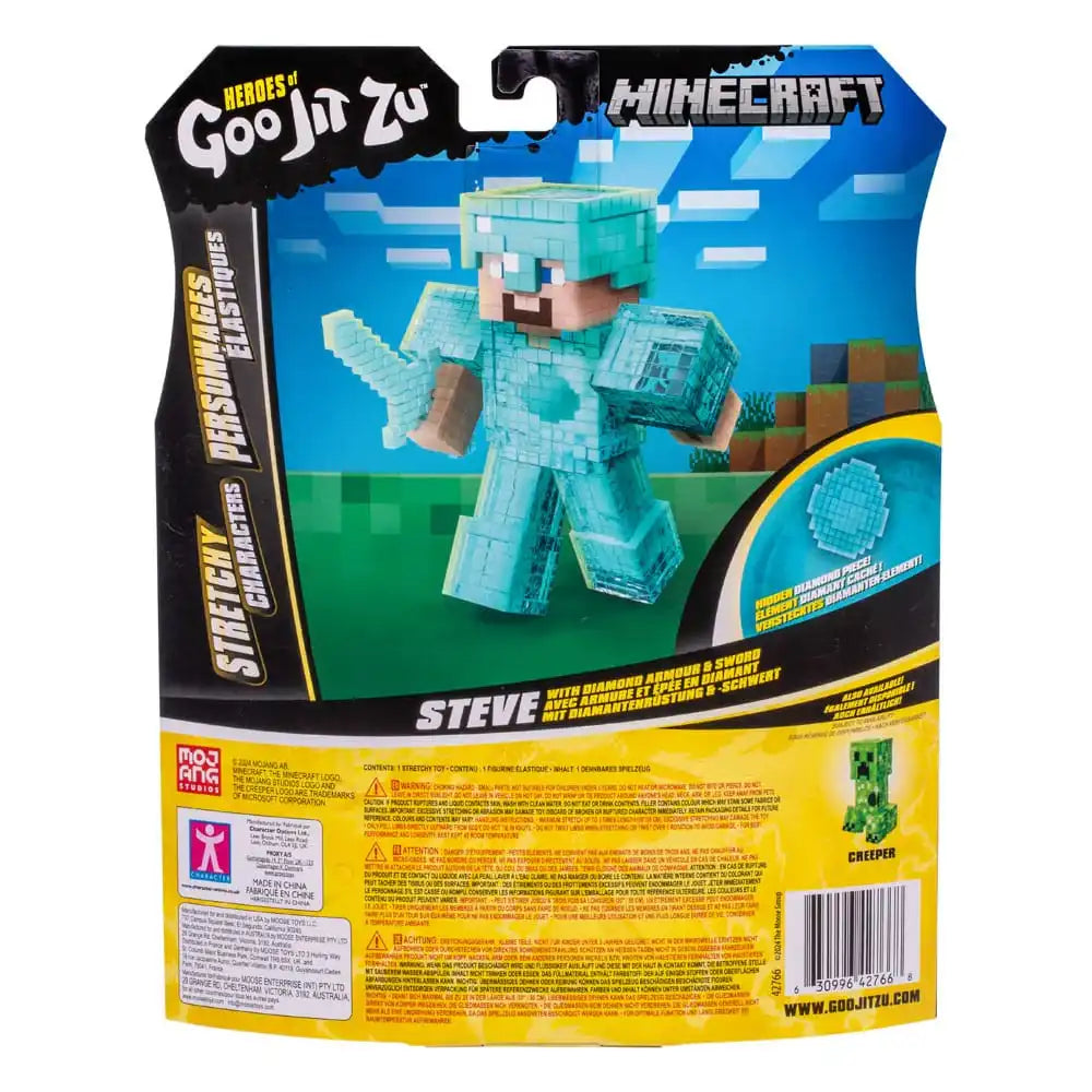 Minecraft Heroes of Goo Jit Zu Meteor Madness Dehnbare Figur Steve 12 cm - Smalltinytoystore