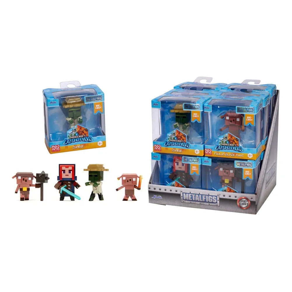 Minecraft Nano Metalfigs Diecast Minifiguren 6 cm Wave 2 Sortiment (12) - Smalltinytoystore