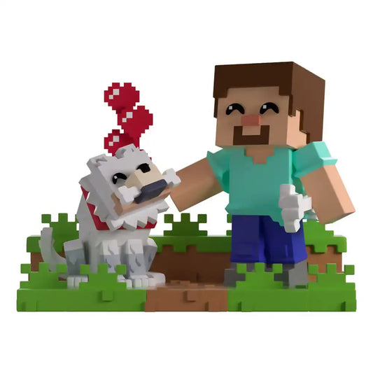 Minecraft Vinyl Figur Taming a Wolf 10 cm - Smalltinytoystore