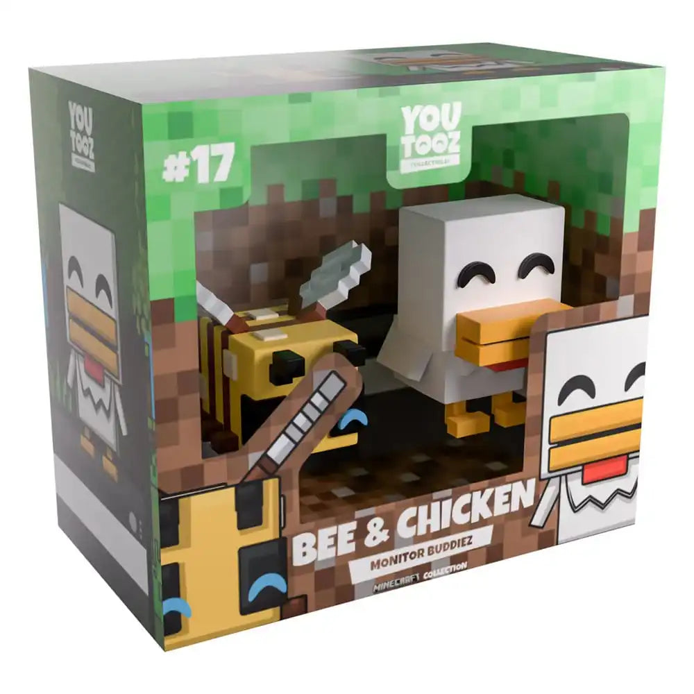 Minecraft Vinyl Figuren Bee and Chicken Monitor Buddiez - Smalltinytoystore