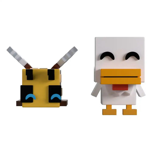 Minecraft Vinyl Figuren Bee and Chicken Monitor Buddiez - Smalltinytoystore