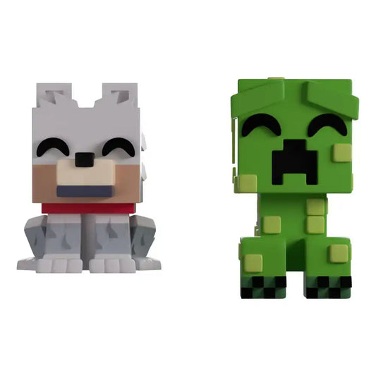 Minecraft Vinyl Figuren Wolf and Creeper Monitor Buddiez - Smalltinytoystore