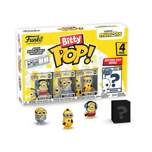 Minions Bitty POP! Vinyl Figuren 4er-Pack Roller Skating Stuart 2,5 cm - Smalltinytoystore