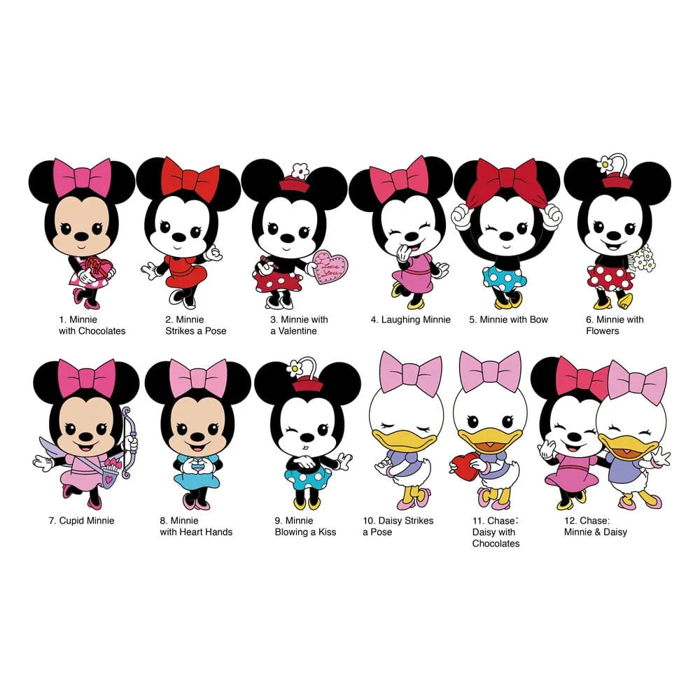 Minnie Mouse 3D PVC-Taschenanhänger Series 1 Display (24) - Smalltinytoystore
