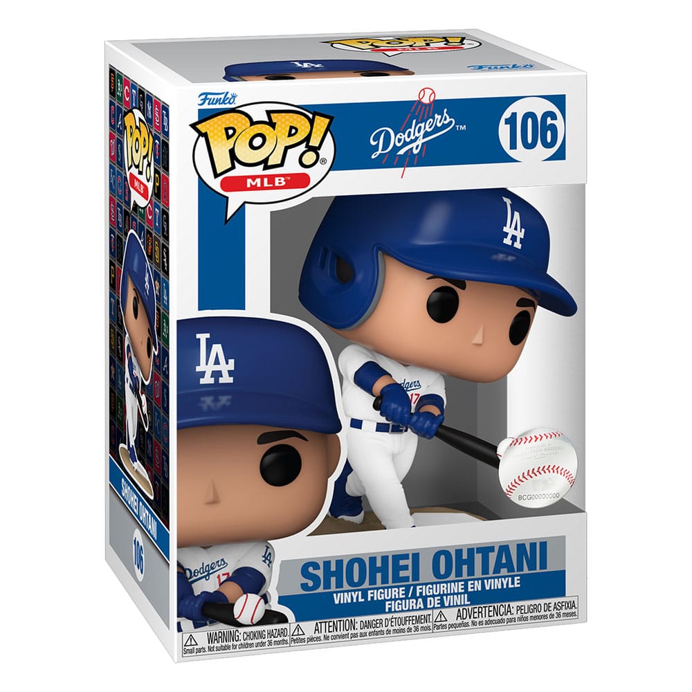MLB POP! Vinyl Figur LA Dodgers: Shohei Ohtani (Home Jersey) (Batting) 9 cm - Smalltinytoystore