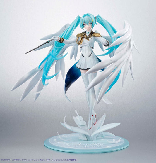 Mobile Suit Gundam x Hatsune Miku Lucrea PVC Statue Hatsune Miku x Wing Gundam Zero EW 45th Anniversary 27 cm - Smalltinytoystore