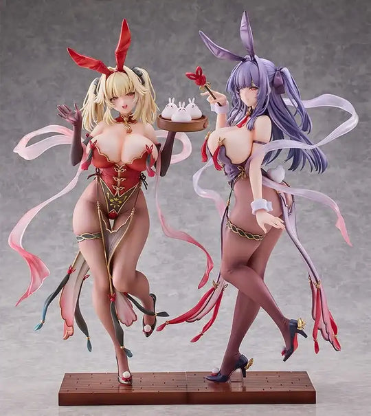 Moehime Union Statuen 1/4 Cheongsam Bunny Yuri & Stella 45 cm - Smalltinytoystore