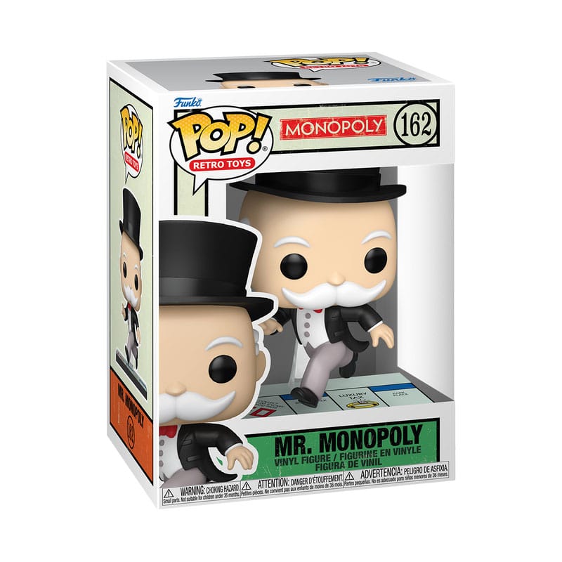 Monopoly POP! Retro Toys Vinyl Figur Mr Monopoly(Pass Go) 9 cm - Smalltinytoystore