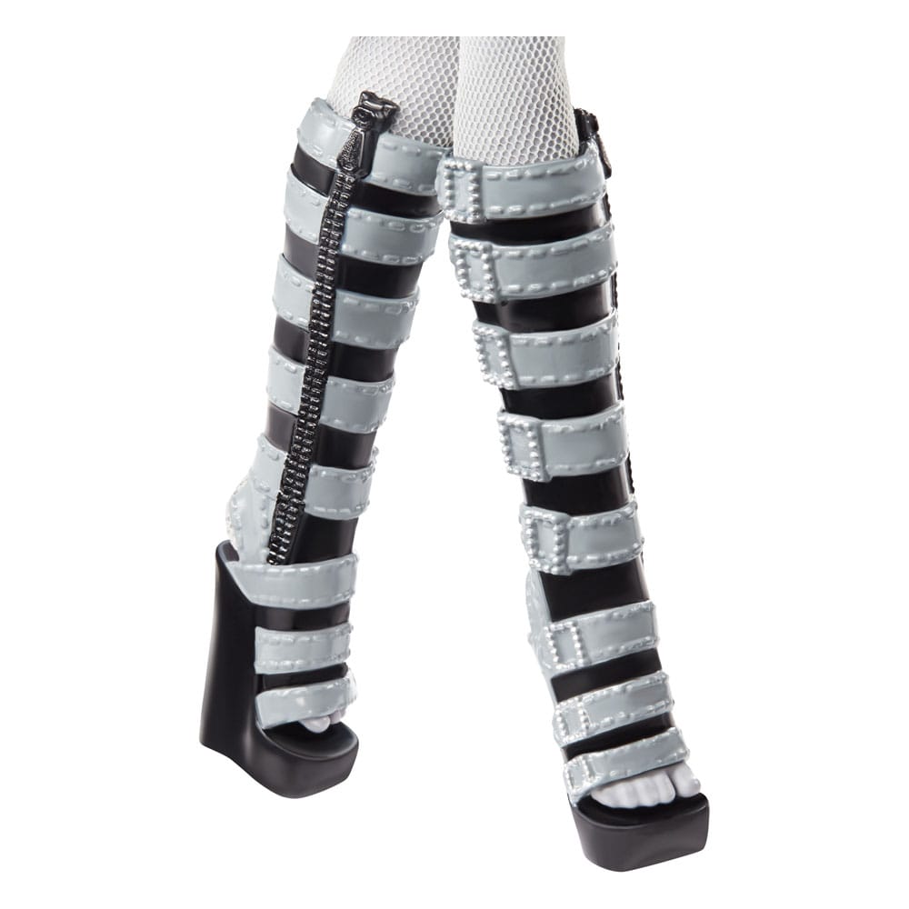 Monster High Reel Drama Puppe Clawdeen Wolf in Schwarzweiß - Smalltinytoystore