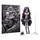 Monster High Reel Drama Puppe Clawdeen Wolf in Schwarzweiß - Smalltinytoystore