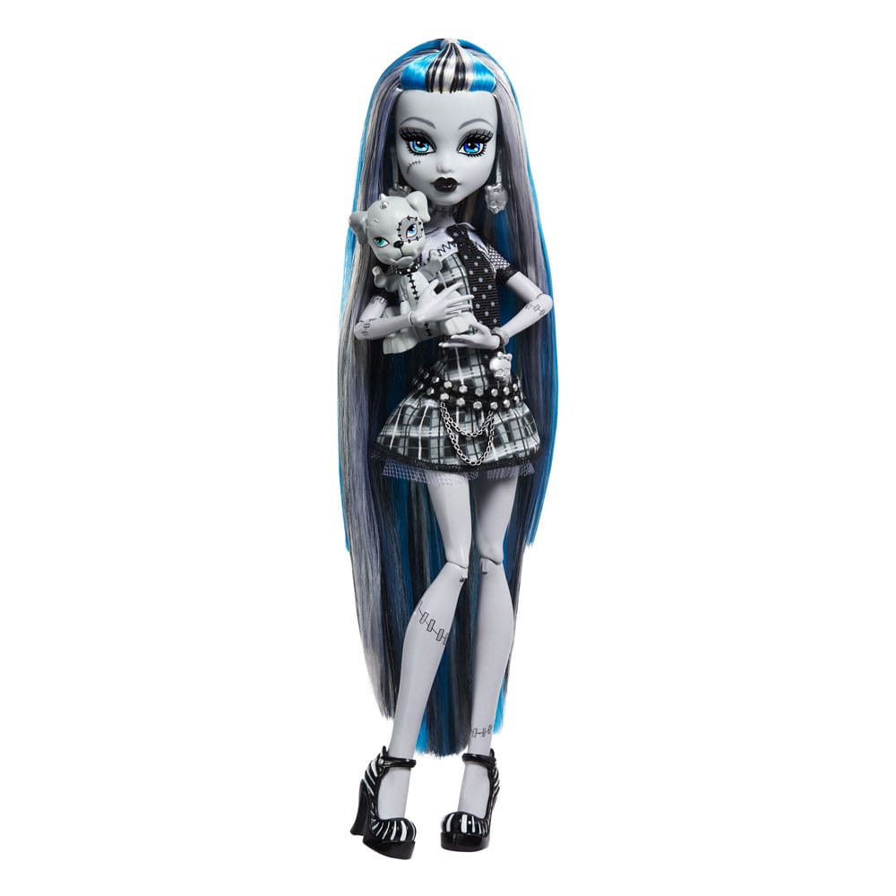 Monster High Reel Drama Puppe Frankie Stein Frankie Stein in Schwarzweiß - Smalltinytoystore