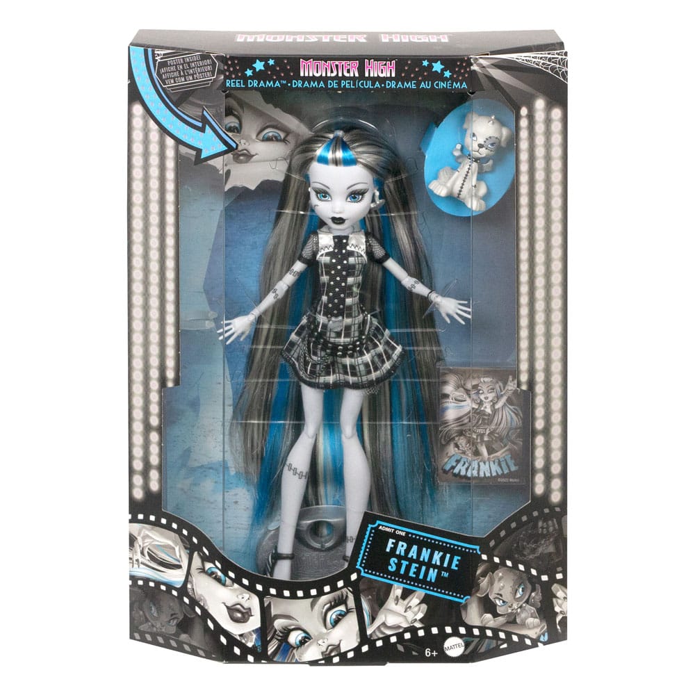 Monster High Reel Drama Puppe Frankie Stein Frankie Stein in Schwarzweiß - Smalltinytoystore