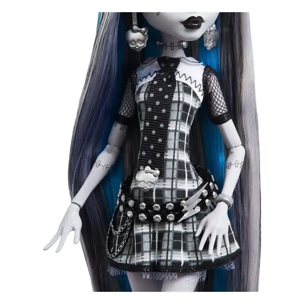 Monster High Reel Drama Puppe Frankie Stein Frankie Stein in Schwarzweiß - Smalltinytoystore