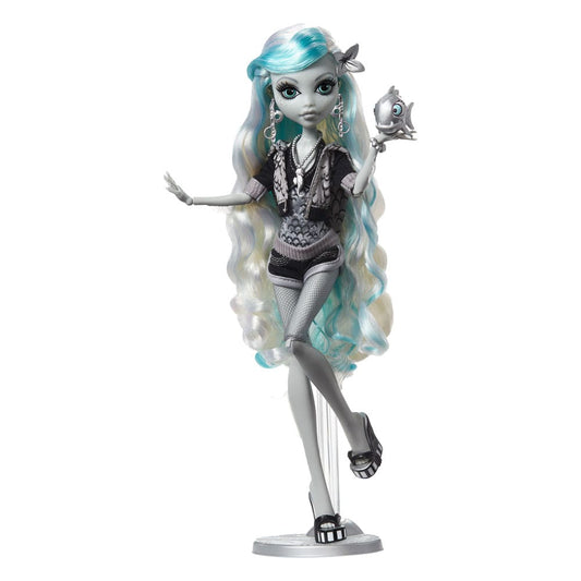 Monster High Reel Drama Puppe Lagoona Blue in Schwarzweiß - Smalltinytoystore