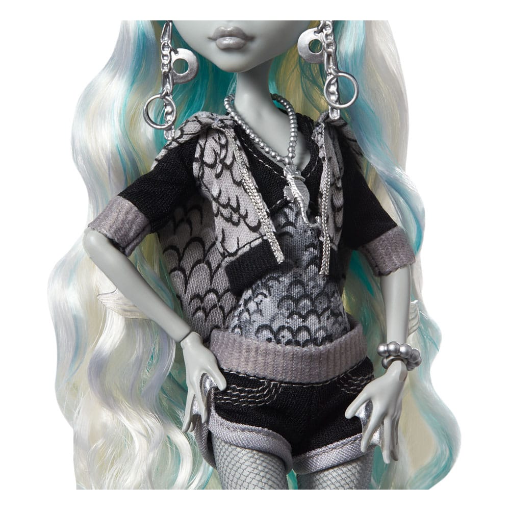Monster High Reel Drama Puppe Lagoona Blue in Schwarzweiß - Smalltinytoystore