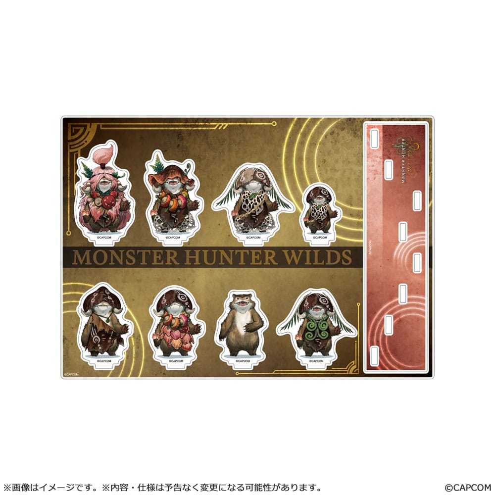 Monster Hunter Wilds Acrylic Stand Plumpeach Set 15 cm - Smalltinytoystore