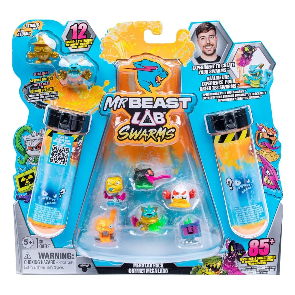 Mr. Beast Lab Swarms Minifiguren 12er-Pack Mega Lab 3 3 cm Sortiment (4) - Smalltinytoystore