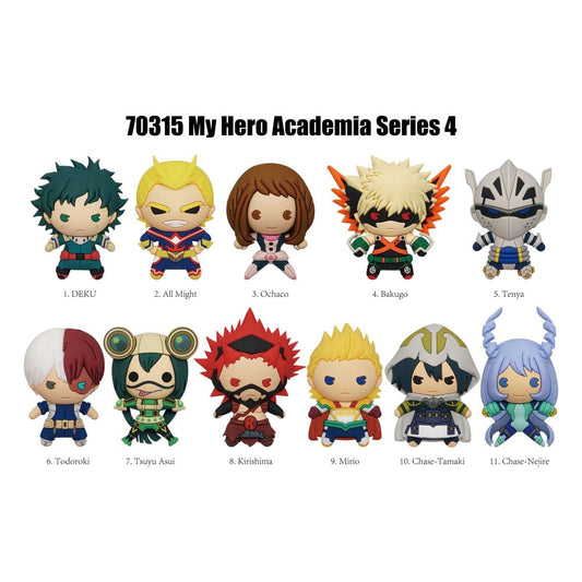 My Hero Academia 3D PVC-Taschenanhänger Series 4 Display (24) - Smalltinytoystore