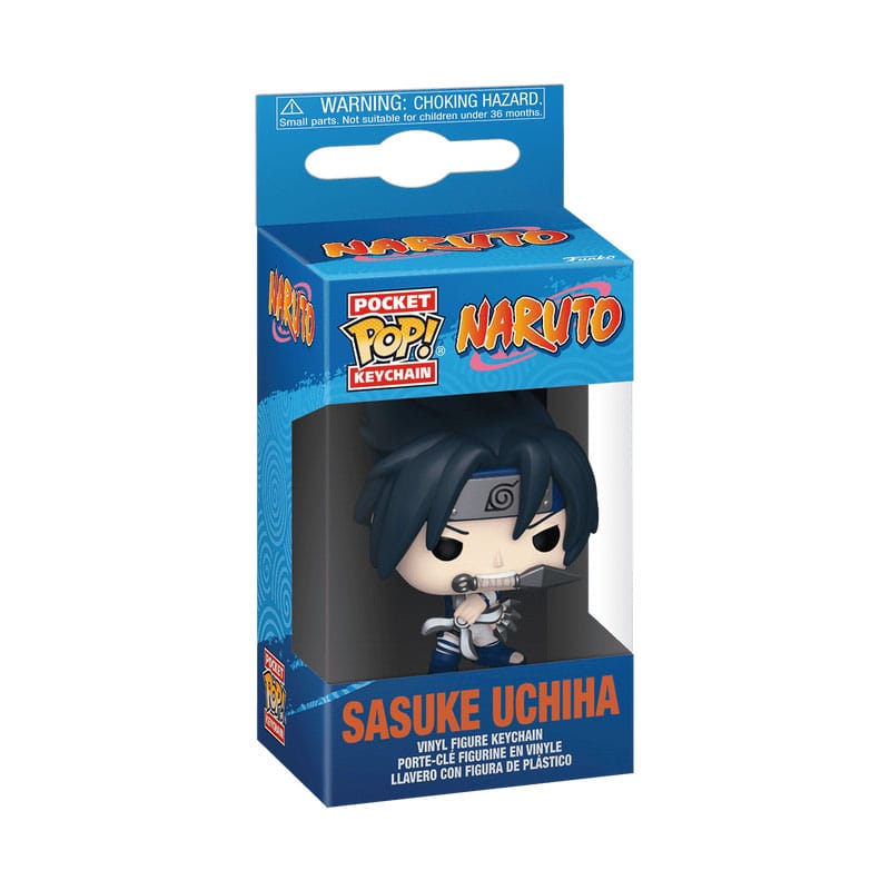 Naruto POP! Vinyl Schlüsselanhänger 4 cm Classic- Sasuke Display (12) - Smalltinytoystore