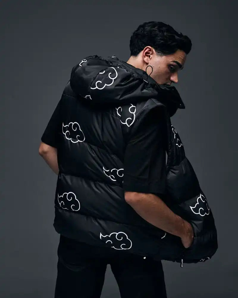 Naruto Puffer-Jacke Akatsuki Weiß Größe M - Smalltinytoystore