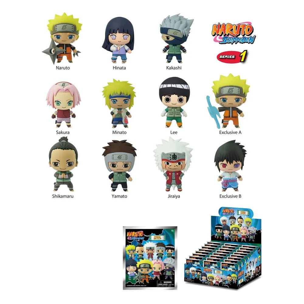 Naruto Shippuden 3D PVC-Taschenanhänger Series 01 Display (24) - Smalltinytoystore