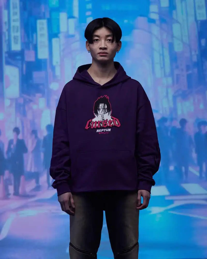 Naruto Shippuden Kapuzenpullover Graphic Purple - Smalltinytoystore