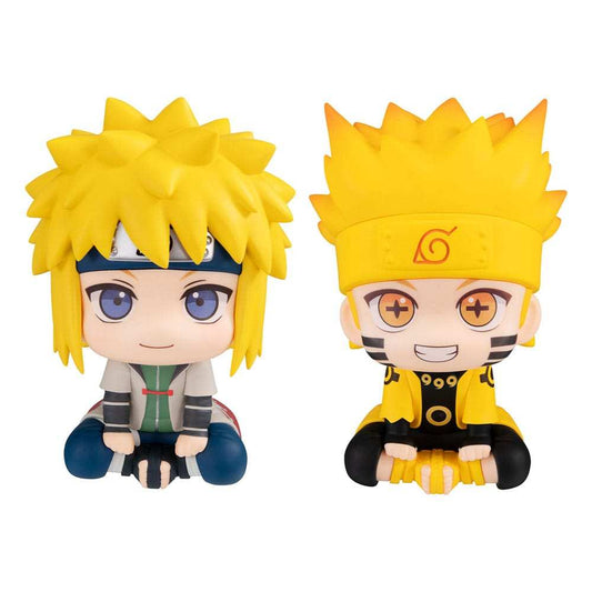 Naruto Shippuden Look Up PVC Statue Naruto Uzumaki Six Paths Sage Mode & Minato Namikaze 11 cm (with gift) - Smalltinytoystore