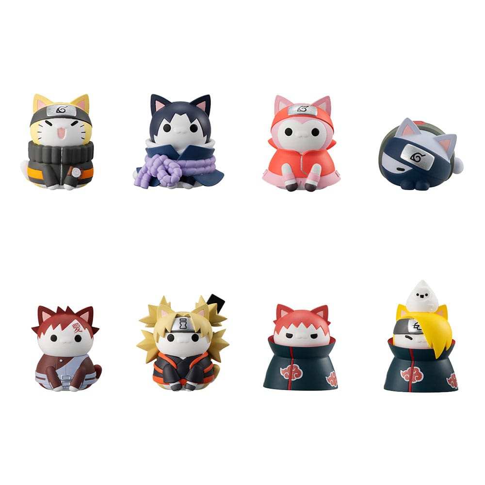 Naruto Shippuden Mega Cat Project Sammelfiguren 3 cm Nyaruto! Ver. Battle with Akatsuki Sortiment (8) - Smalltinytoystore