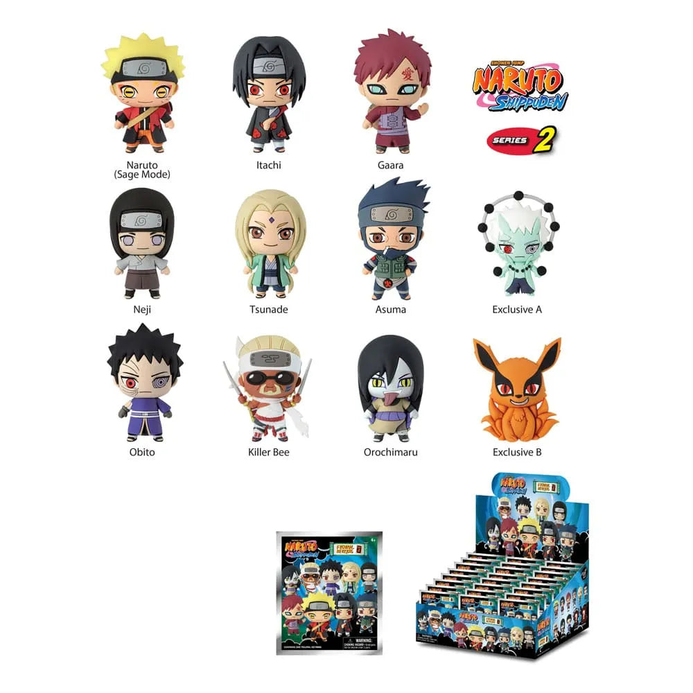 Naruto Shippuden PVC-Taschenanhänger Series 2 Display (24) - Smalltinytoystore