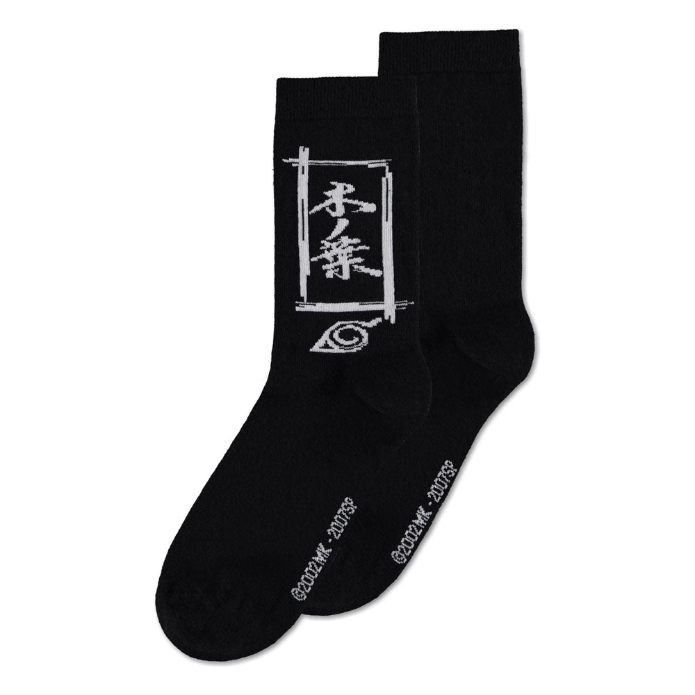 Naruto Shippuden Socken 3er-Pack Sasuke Symbol 39-42 - Smalltinytoystore