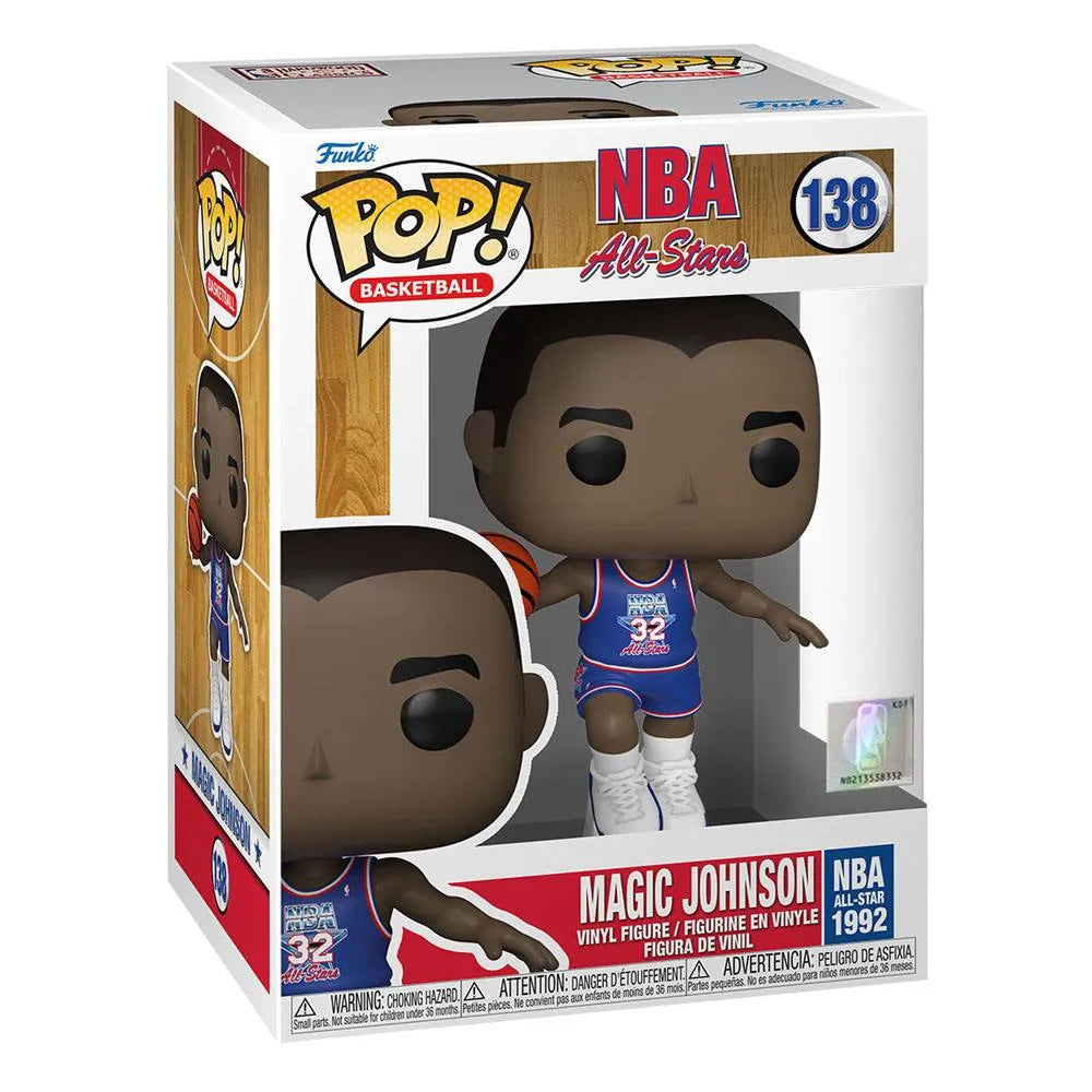 NBA Legends POP! Basketball Vinyl Figur Magic Johnson (Blue All Star Uni 1991) 9 cm - Smalltinytoystore