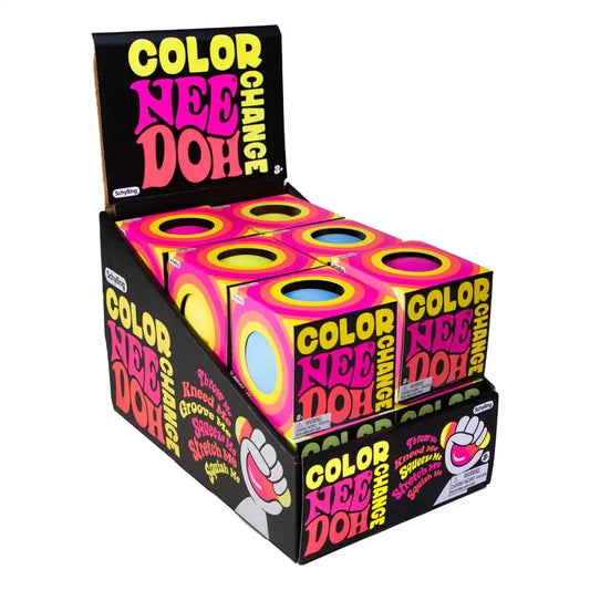 NeeDoh Anti-Stress-Bälle 6 cm Color Changing NeeDoohs Display (12) - Smalltinytoystore