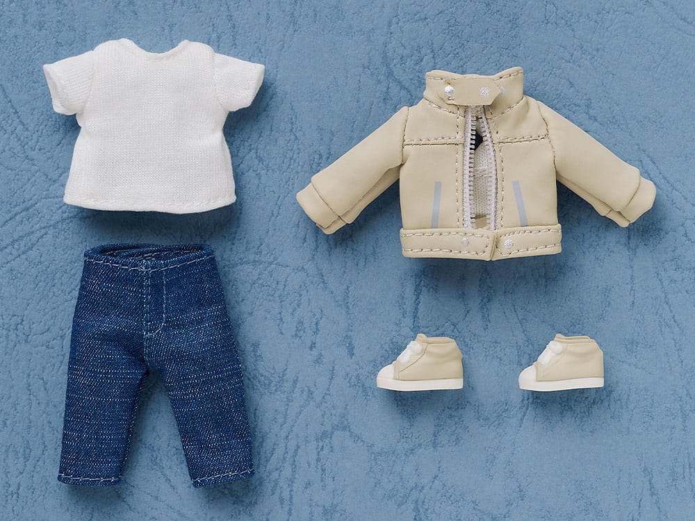 Nendoroid Doll Zubehör-Set Actionfiguren Outfit Set: Leather Jacket (Ivory) - Smalltinytoystore