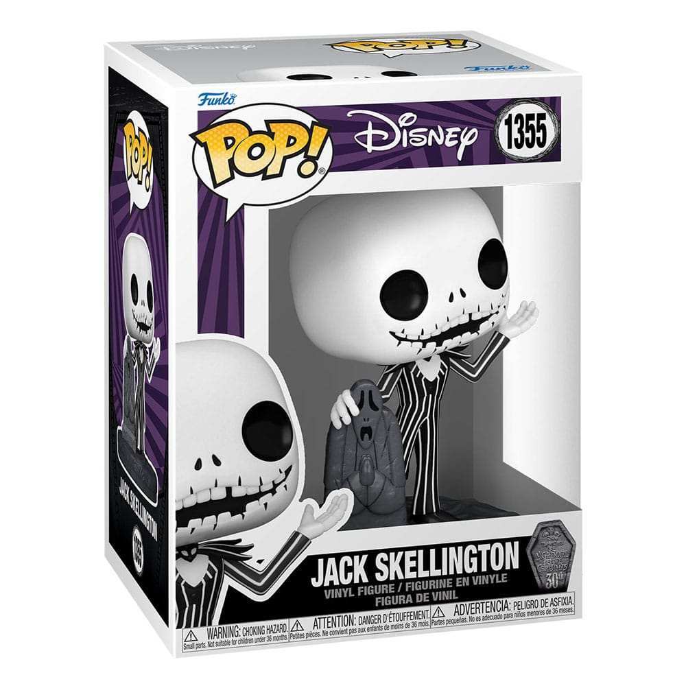 Nightmare before Christmas 30th POP! Disney Vinyl Figur Jack w/Gravestone 9 cm - Smalltinytoystore