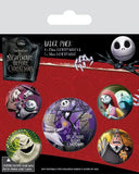 Nightmare Before Christmas Ansteck-Buttons 5er-Pack Characters - Smalltinytoystore