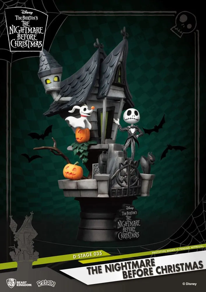 Nightmare before Christmas D-Stage PVC Diorama Jack's Haunted House 15 cm - Smalltinytoystore