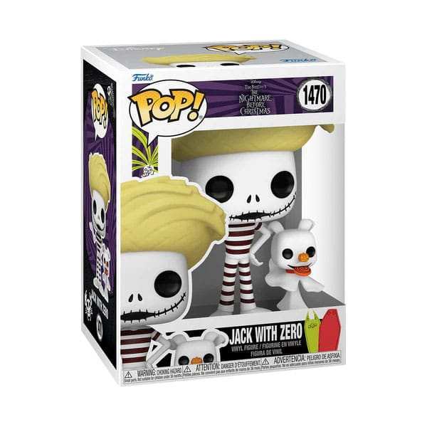 Nightmare before Christmas POP! Disney Vinyl Figur Jack w/Zero(Beach) 9 cm - Smalltinytoystore