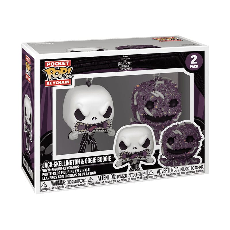 Nightmare Before Christmas POP! Vinyl Schlüsselanhänger 2er-Pack Jack/Oogie 4 cm - Smalltinytoystore
