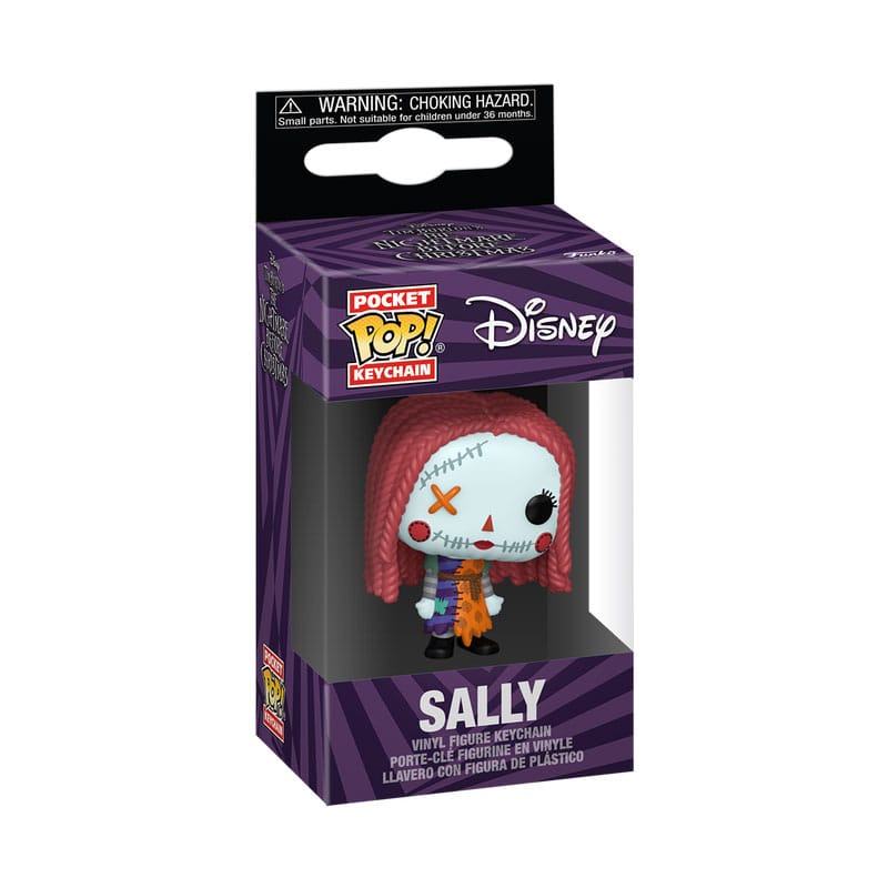 Nightmare before Christmas POP! Vinyl Schlüsselanhänger 4 cm Patchwork - Sally Display (12) - Smalltinytoystore