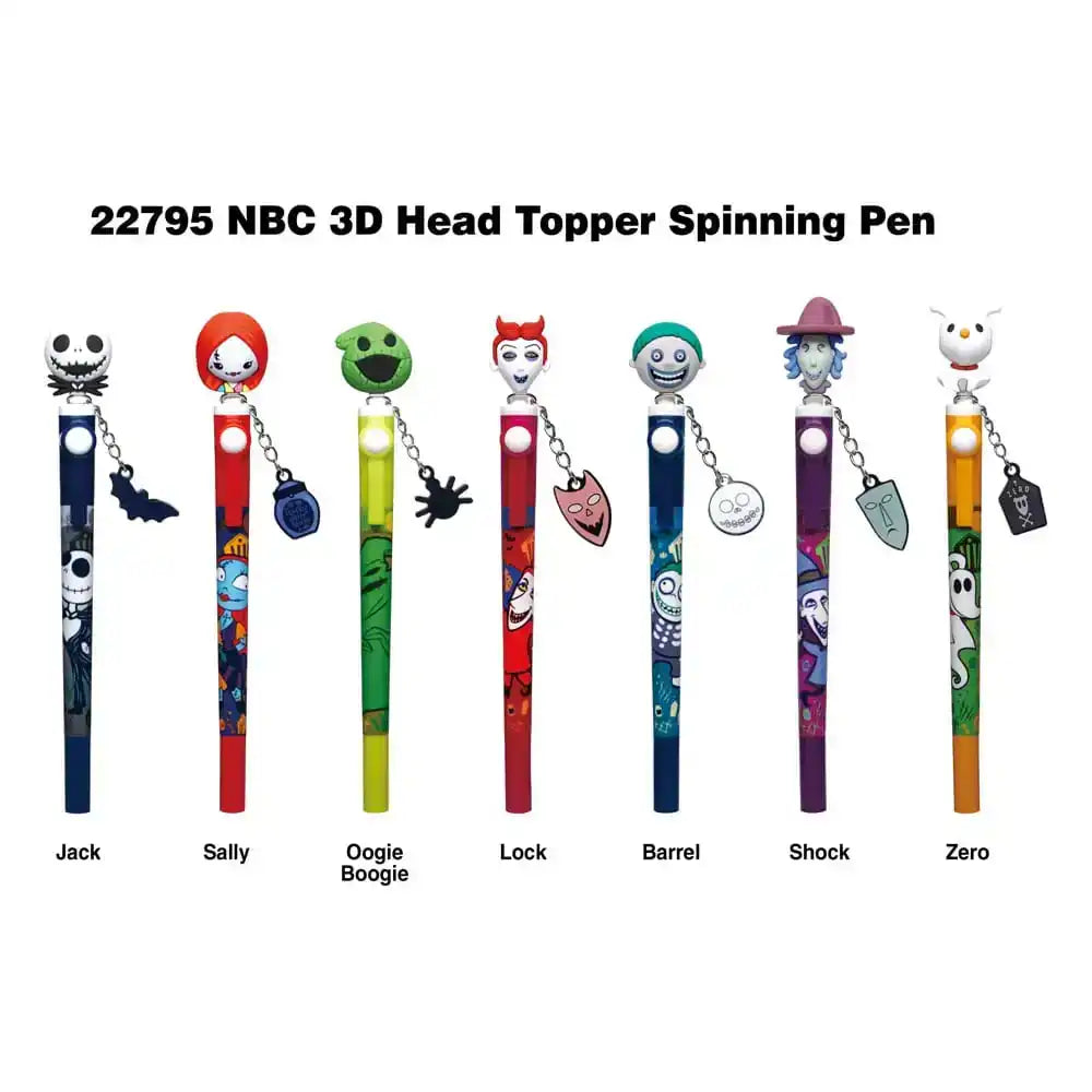 Nightmare before Christmas Stift 3D Head Topper Spinning Pen - Smalltinytoystore