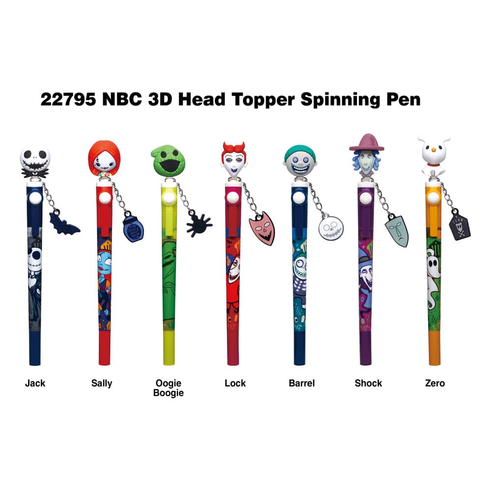 Nightmare before Christmas Stift 3D Head Topper Spinning Pen - Smalltinytoystore