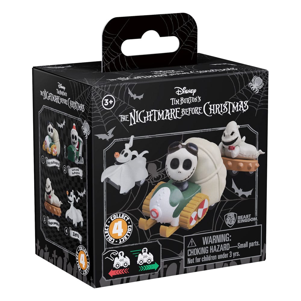 Nightmare Before Christmas Zoom Hero Rückzug-Fahrzeuge mit Figuren (Blind Box Ver.) Display (12) - Smalltinytoystore