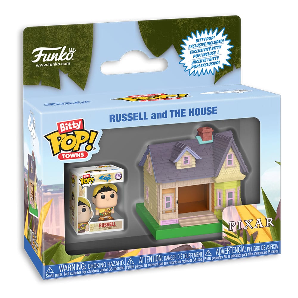 Oben Bitty POP! Towns Vinyl Figur Russell and The House - Smalltinytoystore