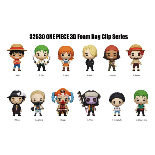 One Piece 3D PVC-Taschenanhänger Netflix Series 1 Display (24) - Smalltinytoystore